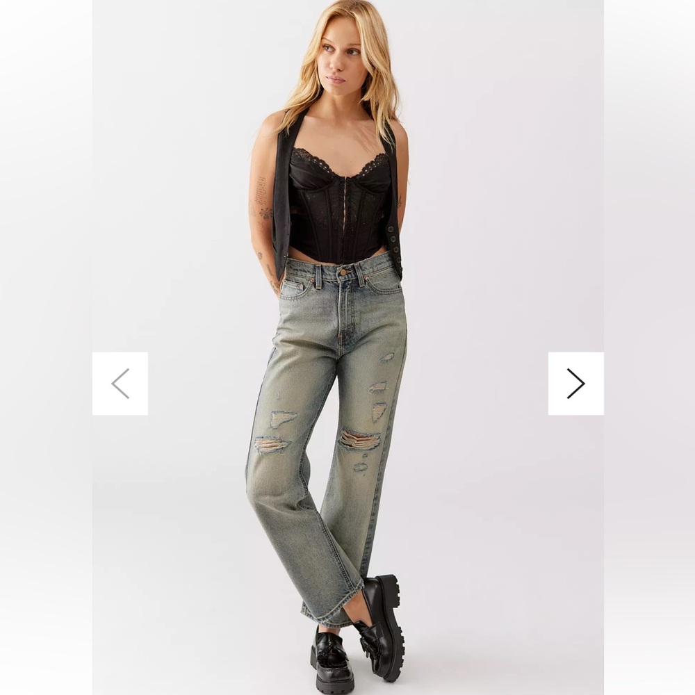 BDG Distressed Cowboy Blue Jeans